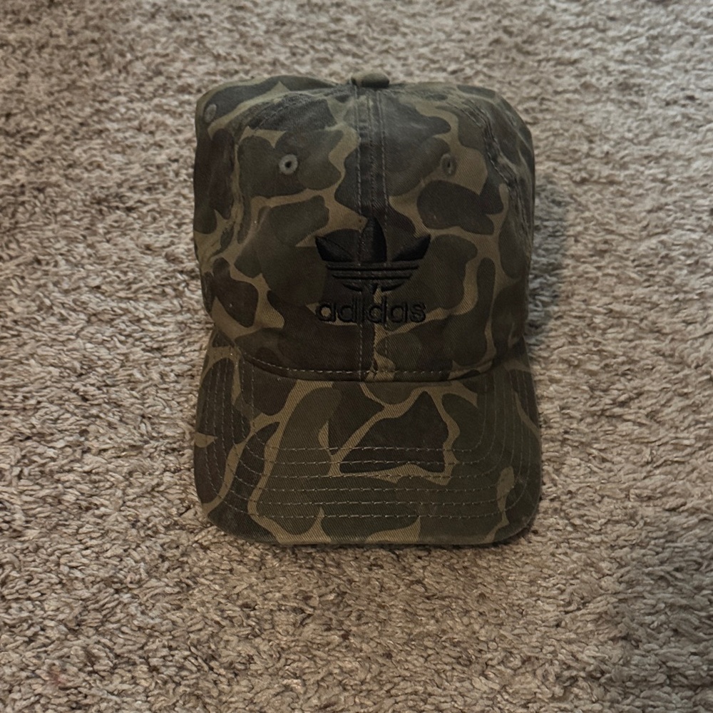 Adidas Green Camouflage Cap with Black Logo
